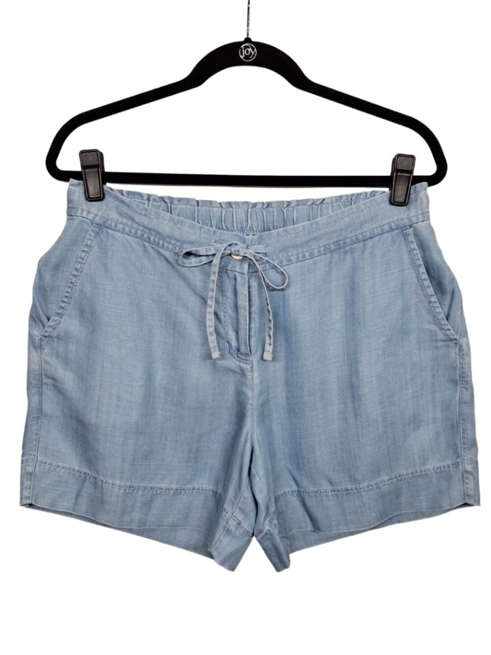 TOMMY BAHAMA Chambray Denim Shorts Light Blue Drawstring Small